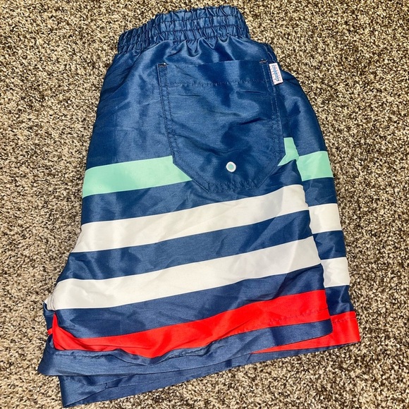 Chubbies Men Swim Trunks XL  blue white red green strip - Picture 3 of 6